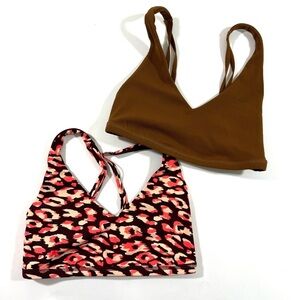 Aerie Plunge Sports Bra Set Of 2 Size Small No Pads